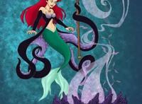 当迪士尼公主成为反派，白雪公主不再善良，爱丽儿与海妖合体