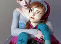 艾莎安娜组cp，“公主抱”、“壁咚”接连上演，姐妹档很好嗑