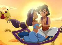 当迪士尼公主遇见宝可梦，木兰是最强龙系大师，爱丽儿翻版可达鸭