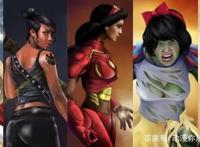 迪士尼公主穿上漫威服装会如何？有的衣服炸裂，有的紧身秀身材