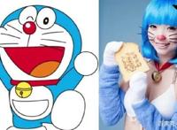 当《哆啦A梦》变真人cos后，蓝胖子变萌妹子，看到静香感觉恋爱了