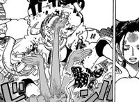 海贼王1021话：罗宾果实觉醒，桃之助开启逆袭之路，变成成年姿态