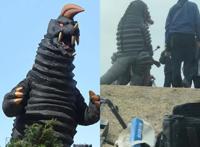 特利迦奥特曼拍摄片场照，两只怪兽似曾相识，依靠背影很难看出来