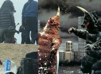 特利迦奥特曼拍摄片场照，两只怪兽似曾相识，依靠背影很难看出来