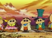 蜡笔小新：谜团！花之天下春日部学院，动漫里炒面面包乃青春符号