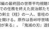 鬼灭之刃游郭篇最终话收视率公开突破9%创造开播时候的收视奇迹