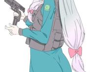 画师把蕾姆画成“战术少女”，冲锋枪比魔法好用多了！