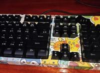 带有简单动漫图案的DIY键盘带防水贴纸