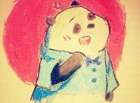 油画棒手绘《咱们裸熊》之呆呆熊