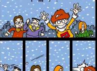 阿衰漫画：雪仗大乱斗，小衰：谁扔的石头啊！