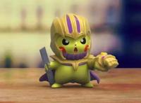 《复仇者联盟》变装皮卡丘手办：雷神像金毛狮王拿着大锤，萌翻天