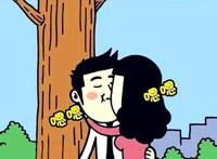 恶搞漫画：女孩超能力“接吻解密”成单身祸根