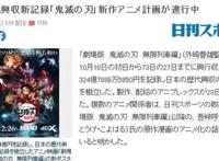 《鬼灭之刃》剧场版票房登顶，官方确认新作动画将制作，喜闻乐见