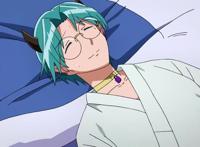 入间同学入魔了：眯眯眼怪物学长，配上眼角的泪痣，还有点帅！