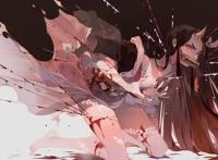 国外美女COS祢豆子，女仆装有点小性感，六岁小孩也来凑热闹