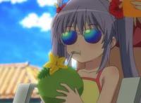 悠哉日常大王剧场版里的这位妹子真可爱，还是黑皮