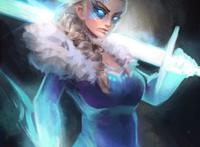 冰雪奇缘2：大师画风下的艾莎，冰晶礼服的艾莎经典还原动画形象