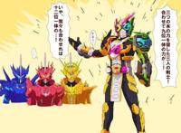 假面骑士圣刃同人漫画：千骑化身剑士后，千位劫持者表示爱会消失