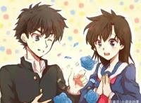 魔术快斗：我爱上了一个女孩。快斗很珍惜青子，可基德却没有资格