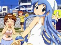 蓝色简约系，萌萌乌贼娘，一场侵略大战即将上演