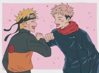 《咒术回战》和《火影忍者》联动，虎子鸣人是兄弟，其他人也对应