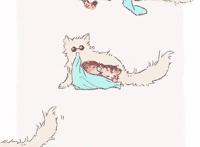 漫画：五条猫和小虎崽子，咒术回战猫系漫画，白猫养萌虎