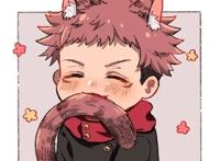 虎杖悠仁幼崽化，大爷揣手手抱娃，五条悟变猫逗小虎子