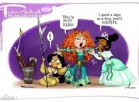 迪士尼公主日记漫画：白雪公主睡觉一点都老实