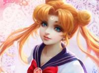 画师板绘2D美少女战士，这样的月野兔和亚美，动漫我还能再追20年