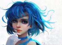 画师板绘2D美少女战士，这样的月野兔和亚美，动漫我还能再追20年