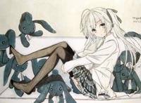 双马尾和萝莉很配哦，女仆装也不错！黑岩射手不是Miku！