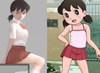 当动漫角色长大时，阿拉蕾成了大众女神，静香的另类形象有点性感