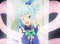 为美好世界献上祝福，她有着神体的无敌属性，是ACG界的智障女王