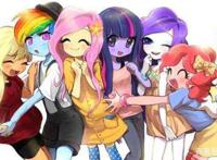 彩虹小马同人美图欣赏，暮暮柔柔拟人美美哒