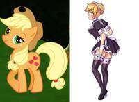 小马宝莉：小马M6的妹抖秀，在女仆咖啡厅研习，苹果嘉儿我预定了