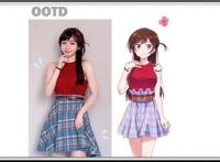 《租借女友》服饰动漫和现实对比，动漫“C”级，现实“A”级