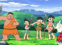 哆啦A梦之新大雄的日本诞生，体验原始生活，发现穿越的远古人