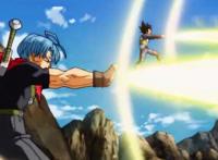 龙珠英雄第4集：红发悟空让堪巴发狂，他来自超赛神亚莫西时代？