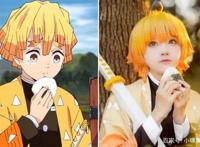 《鬼灭之刃》超神COS，伊之助A爆了，弥豆子却是个男人