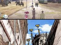 天晴烂漫和JOJOSBR的奇妙的联动，一个骑马，一个开车