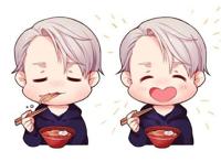 《冰上的尤里》银发少年维克托，连嘴型都是爱心型，简直太可爱了