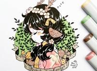 20张q版动漫人物手绘图，超可爱的q版美少女，赶紧收藏吧！