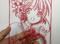魔卡少女樱：大神自制透明牌刻纸，细节精细，网友：求把手寄给我