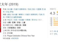 《小猪佩奇过大年》豆瓣评分只有4.3分，网友：我都想打负分！