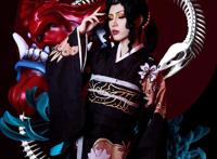 鬼灭之刃女装版鬼舞辻无惨cosplay，那高高在上鬼绝对的支配者