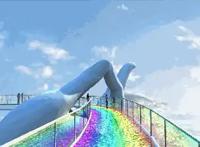 全国首座悬空彩虹仙手桥横空出世，新晋网红打卡地儿在闽中