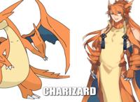 宝可梦：人形态的喷火龙体型高大，雷丘可可爱爱