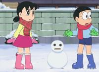 《多啦A梦》新番589：雪人版小叮当变坏，小雪人融化，大雄很伤心