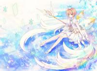 魔卡少女樱：可爱少女木之本樱插画特辑，她美得像个公主哦