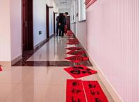 志愿者走进乡村送福，写春联拍全家福